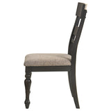 Bridget Wood Dining Side Chair Charcoal, Set of 2
