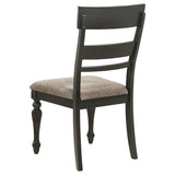 Bridget Wood Dining Side Chair Charcoal, Set of 2