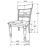 Bridget Wood Dining Side Chair Charcoal, Set of 2