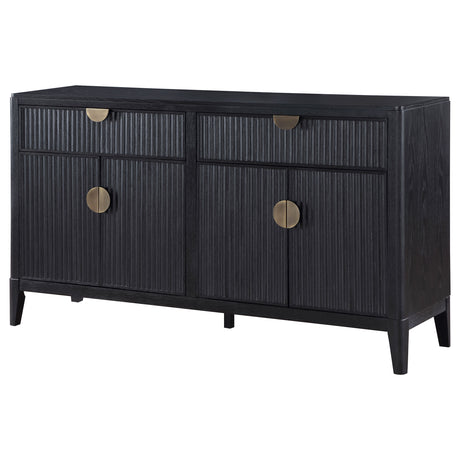 Brookmead 4-Door Sideboard Buffet Storage Cabinet Black
