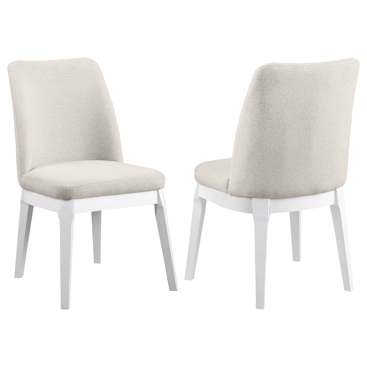 Carissa Upholstered Dining Side Chair, Beige (Set of 2)