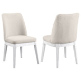 Carissa Upholstered Dining Side Chair, Beige (Set of 2)