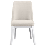 Carissa Upholstered Dining Side Chair, Beige (Set of 2)