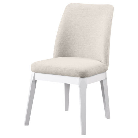 Carissa Upholstered Dining Side Chair, Beige (Set of 2)