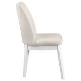 Carissa Upholstered Dining Side Chair, Beige (Set of 2)