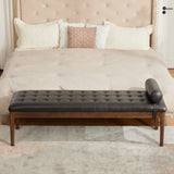 Upholstered End Of Bed Bench With Headrest