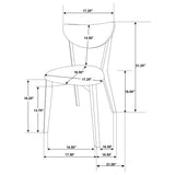 Elowen 5-Piece Round Dining Set, Light Walnut