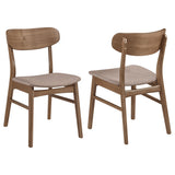 Dortch Dining Side Chair Walnut and Brown, Set of 2