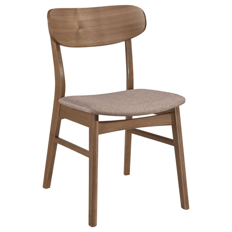 Dortch Dining Side Chair Walnut and Brown, Set of 2