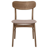 Dortch Dining Side Chair Walnut and Brown, Set of 2