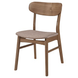 Dortch Dining Side Chair Walnut and Brown, Set of 2