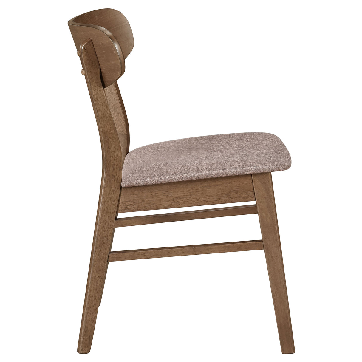 Dortch Dining Side Chair Walnut and Brown, Set of 2