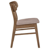 Dortch Dining Side Chair Walnut and Brown, Set of 2