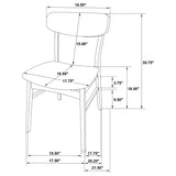 Dortch Dining Side Chair Walnut and Brown, Set of 2