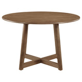 Dinah 5-Piece Round Walnut Dining Set