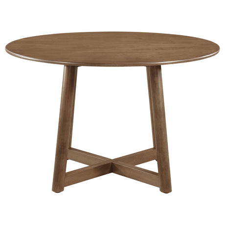 Dinah 5-Piece Round Walnut Dining Set
