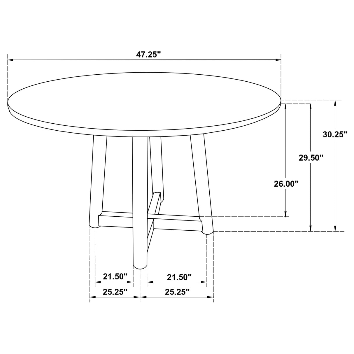 Dinah 5-Piece Round Walnut Dining Set