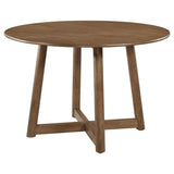 Dinah Round 47-inch Walnut Dining Table