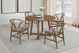 Dinah Round 47-inch Walnut Dining Table