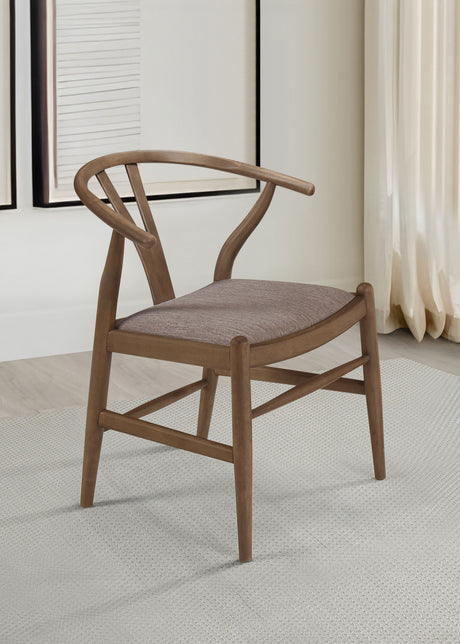 Dinah Wood Wishbone Dining Side Chair Walnut Set of 2