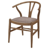 Dinah Wood Wishbone Dining Side Chair Walnut Set of 2