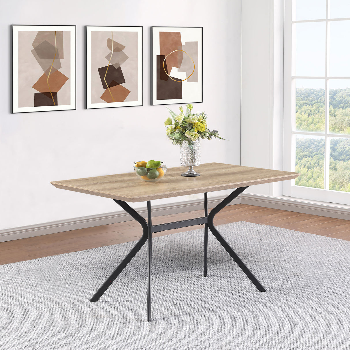 Edgecreek 53-Inch Light Brown Composite Wood Dining Table