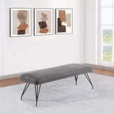 Dodson Grey Fabric Upholstered Dining Bench