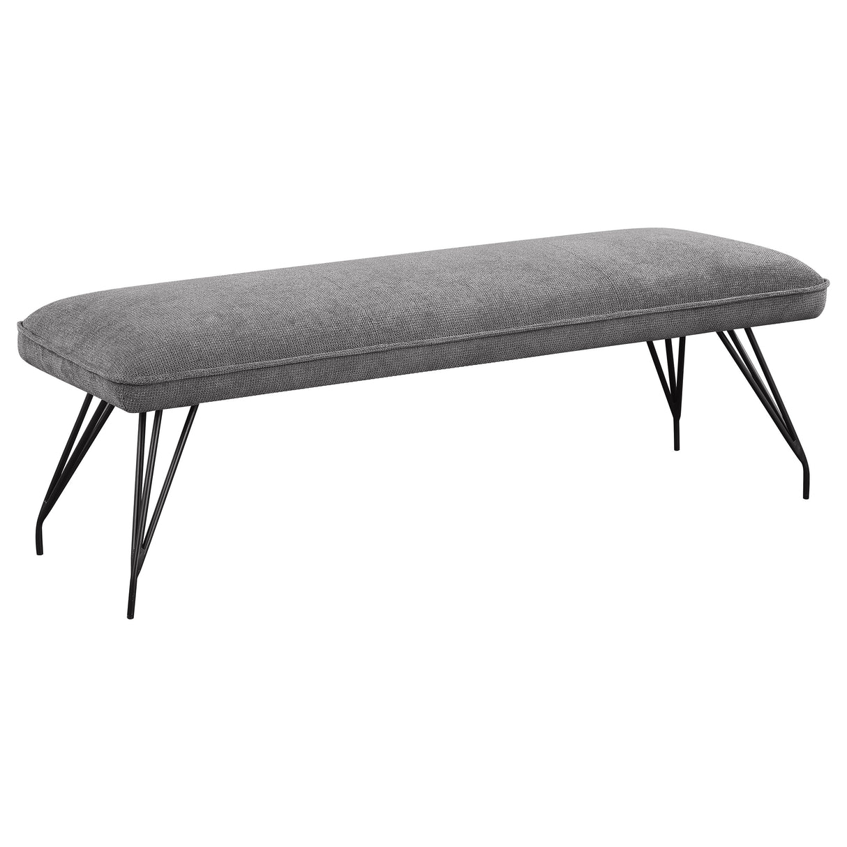 Dodson Grey Fabric Upholstered Dining Bench