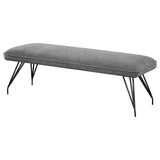 Dodson Grey Fabric Upholstered Dining Bench