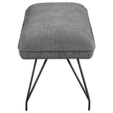 Dodson Grey Fabric Upholstered Dining Bench