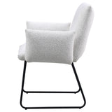 Ackland Upholstered Dining Arm Chair Light Grey Set of 2