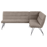 Dodson Fabric Upholstered L-Shaped Nook Dining Bench - Taupe
