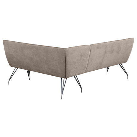 Dodson Fabric Upholstered L-Shaped Nook Dining Bench - Taupe