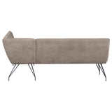 Dodson Fabric Upholstered L-Shaped Nook Dining Bench - Taupe