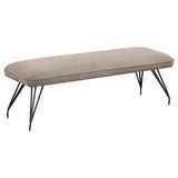 Dodson Fabric Upholstered Dining Bench in Taupe