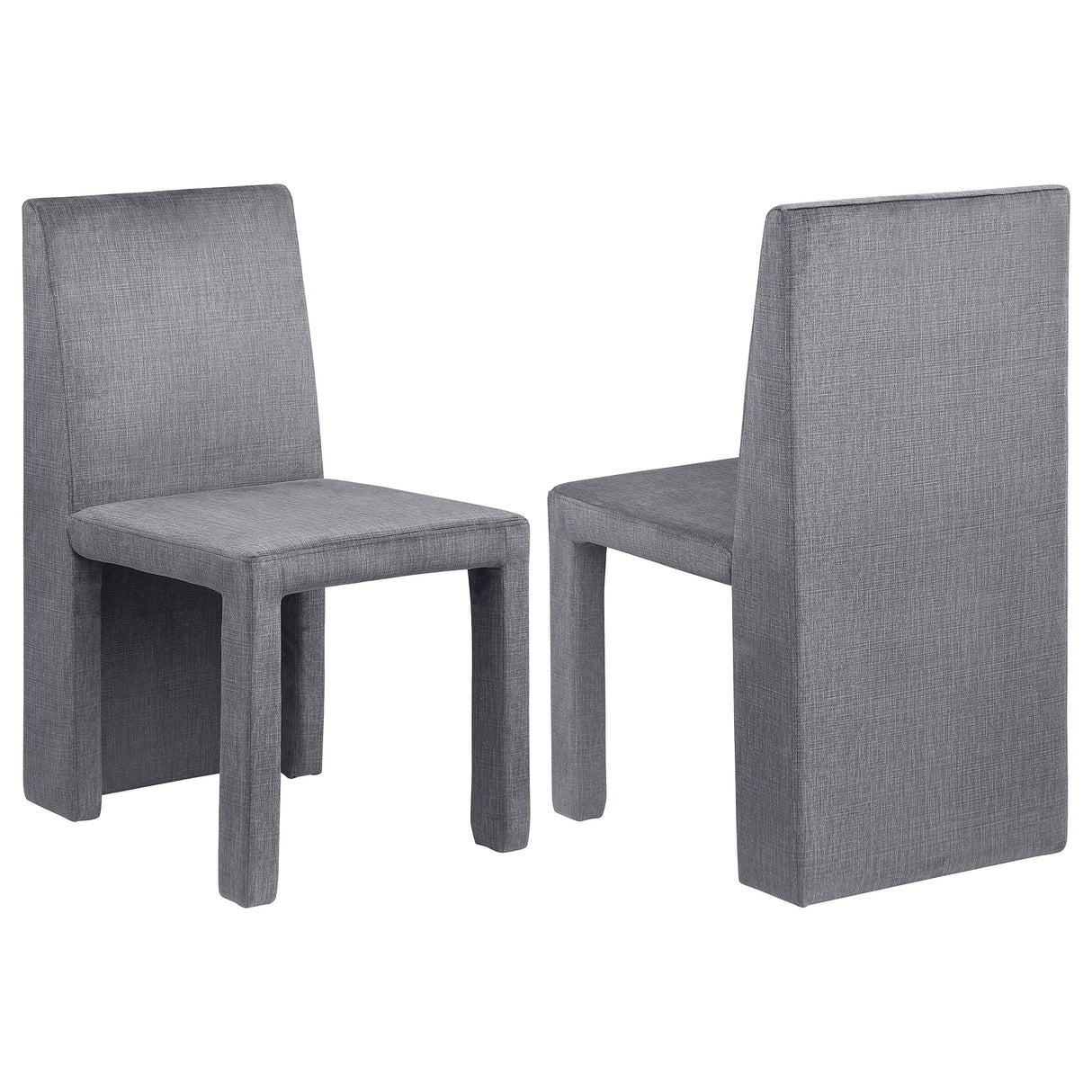 Tordera Velvet Upholstered Dining Side Chair Grey, Set of 2