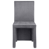 Tordera Velvet Upholstered Dining Side Chair Grey, Set of 2