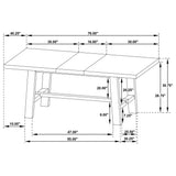 Middleton 76-inch Extension Dining Table Natural Brown