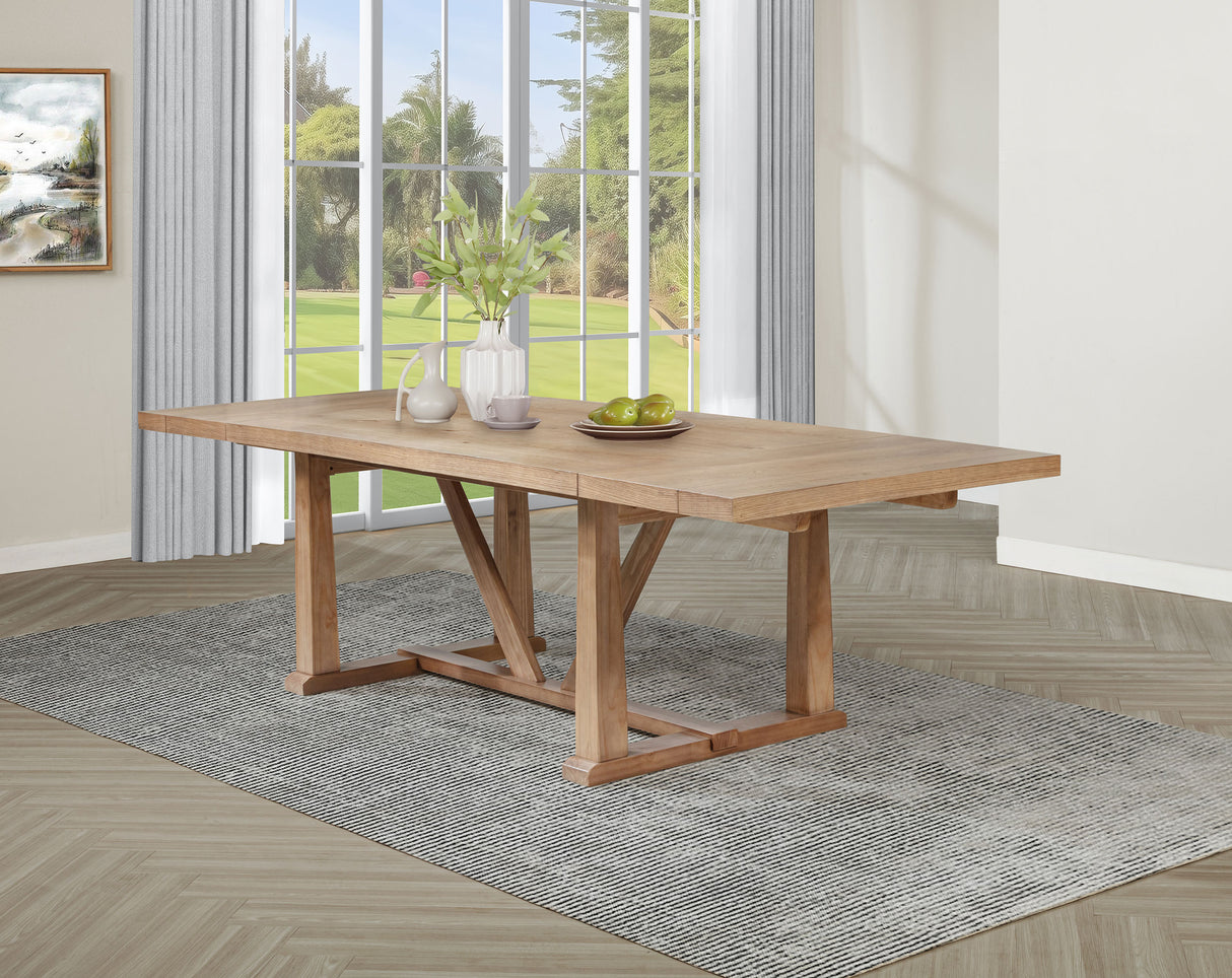 Middleton 106-inch Extension Dining Table Natural Brown