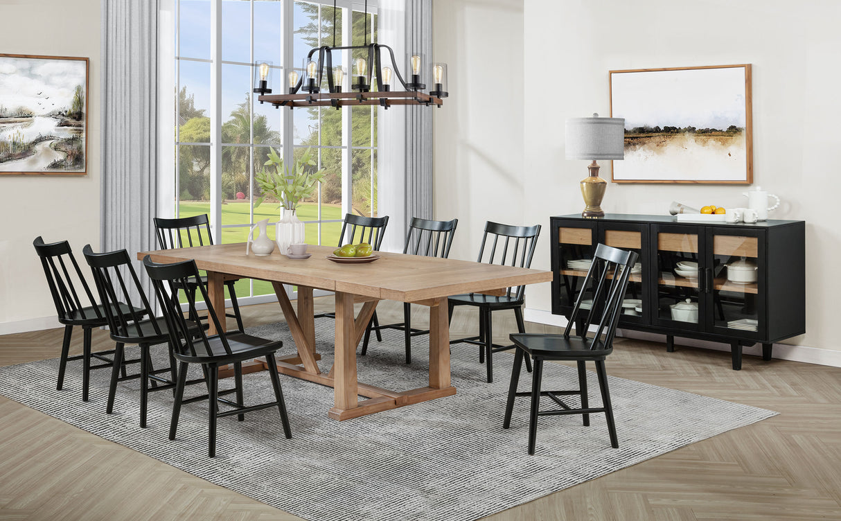 Middleton 106-inch Extension Dining Table Natural Brown