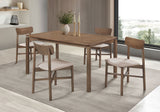 Parkridge 5-Piece 59-Inch Wood Dining Set, Natural Walnut