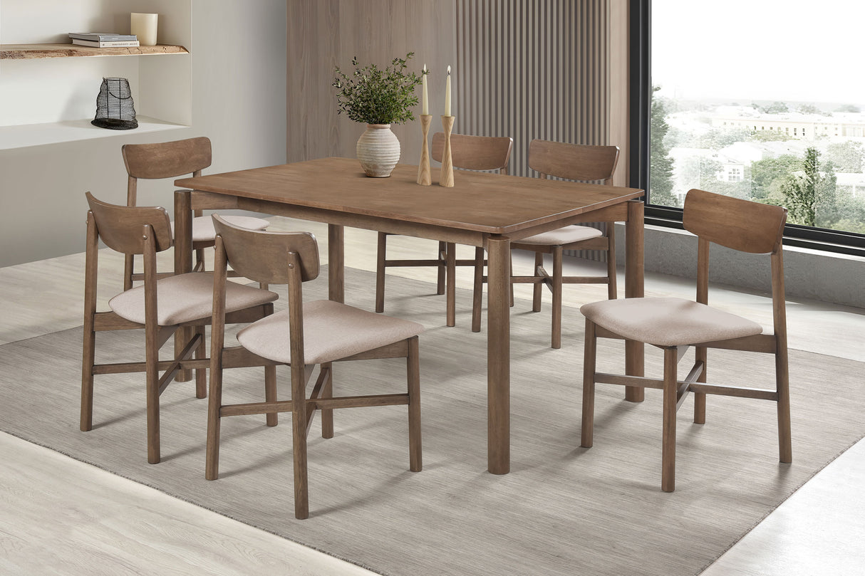 Parkridge 59-Inch Natural Walnut Dining Table