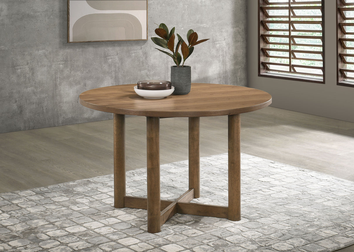 Crestmore 46-Inch Round Walnut Dining Table