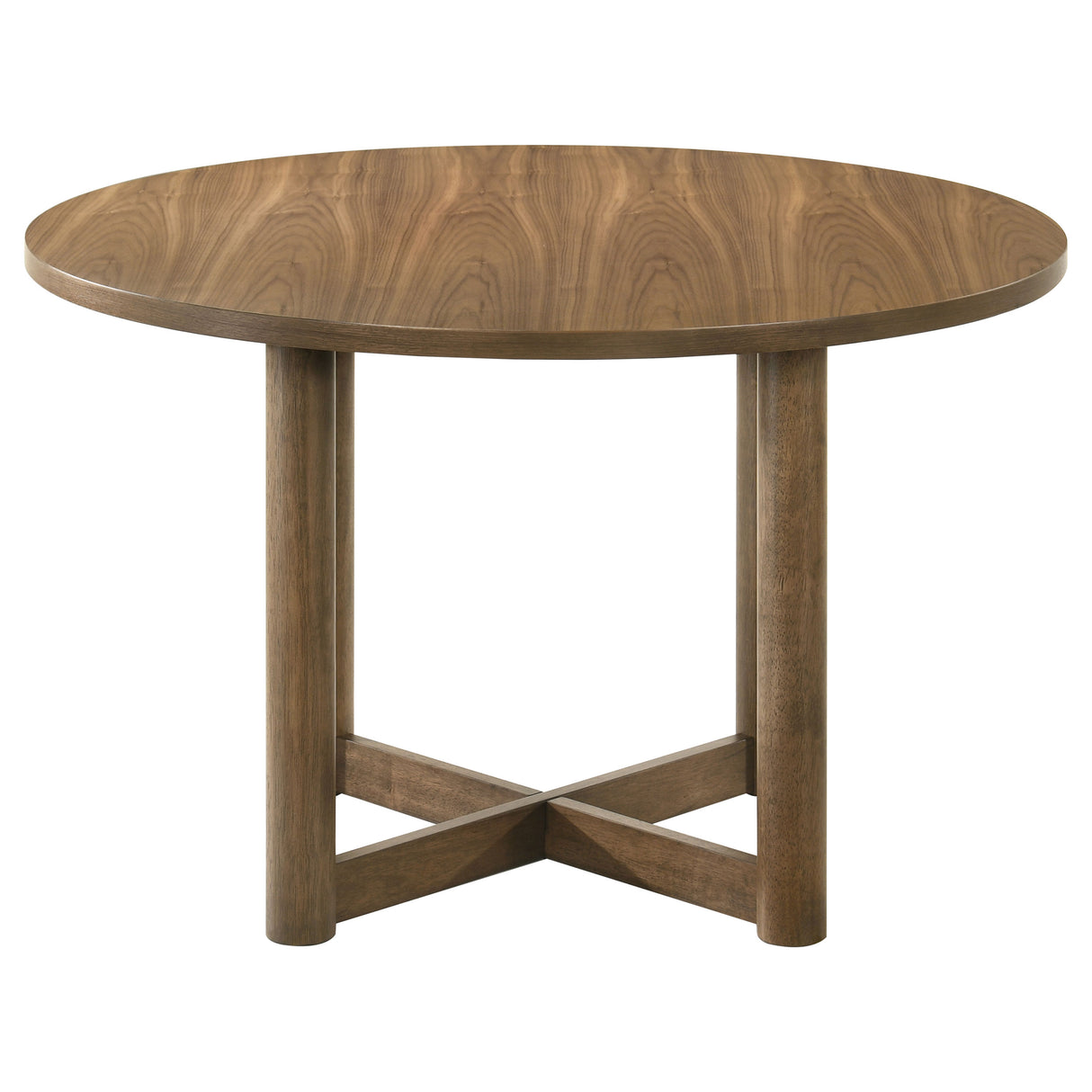 Crestmore 46-Inch Round Walnut Dining Table