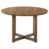 Crestmore 46-Inch Round Walnut Dining Table