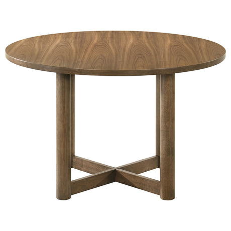 Crestmore 46-Inch Round Walnut Dining Table