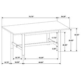 Crestmore 71-Inch Rectangular Walnut Dining Table