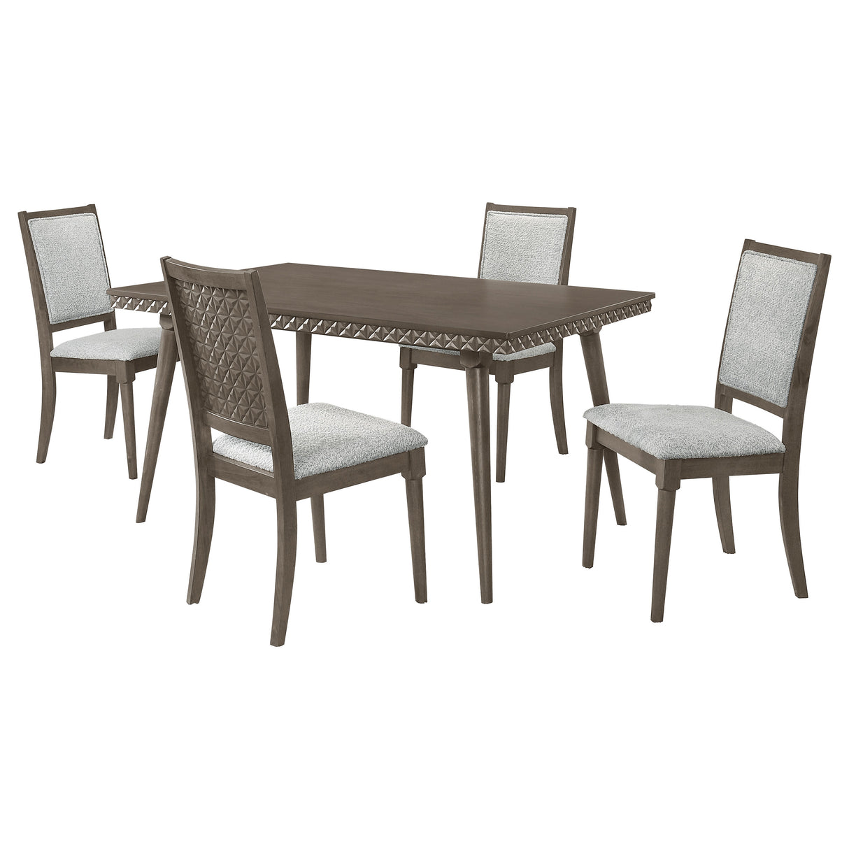 Onslow 5-Piece 59-Inch Rectangular Dining Set, Dark Brown