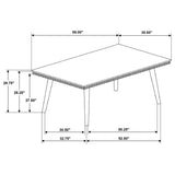 Onslow 59-Inch Rectangular Dining Table Dark Brown