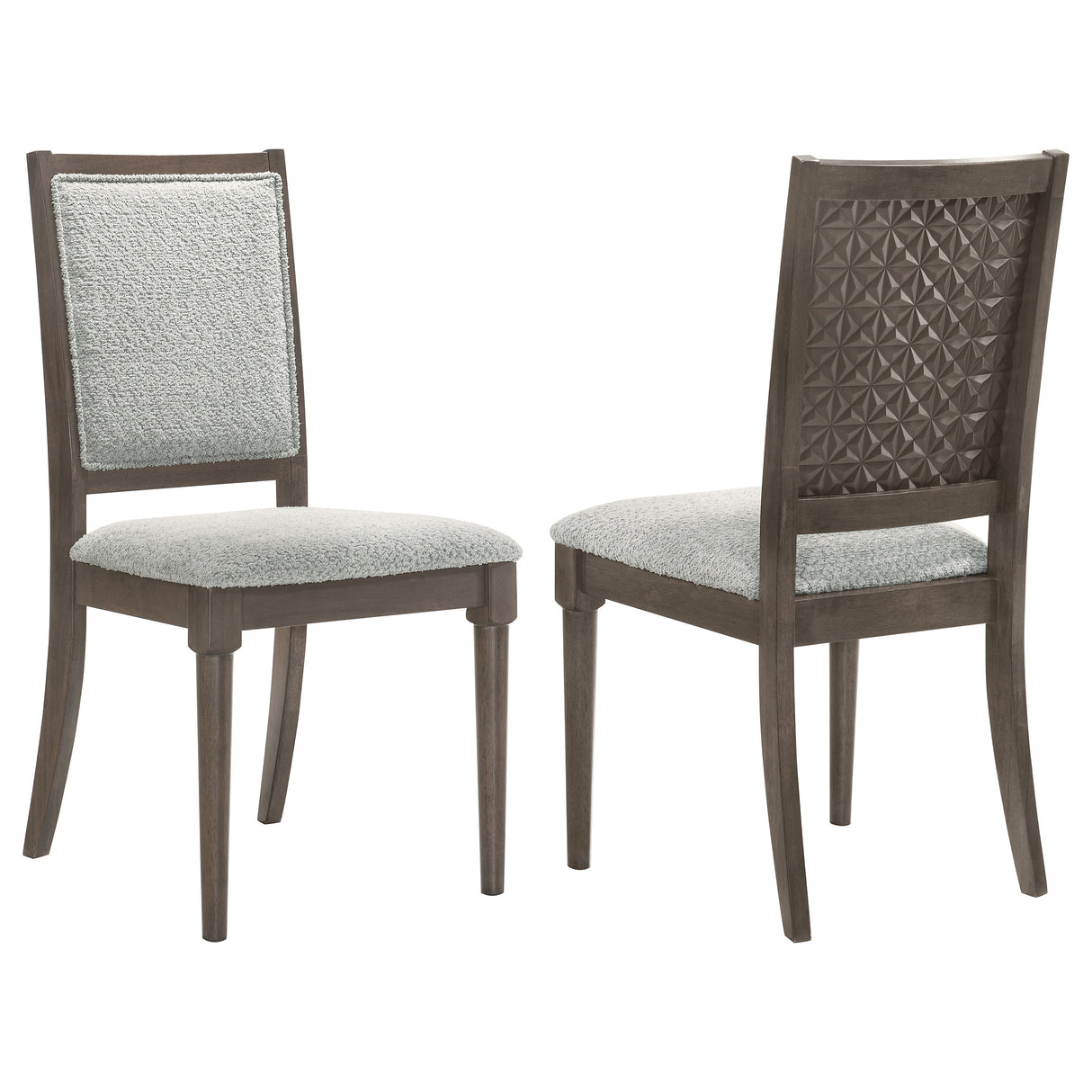 Onslow Upholstered Dining Side Chair Dark Brown Set of 2